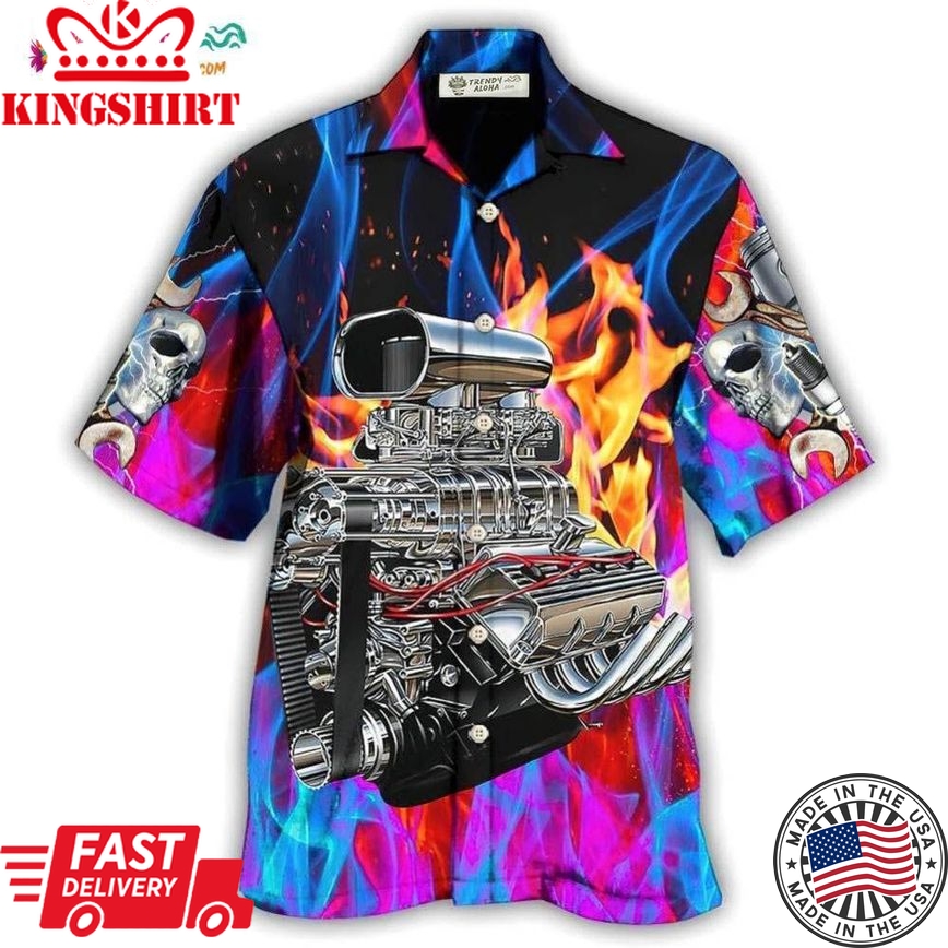 Hot Rod Amazing Colorful Flame Hawaiian Shirt