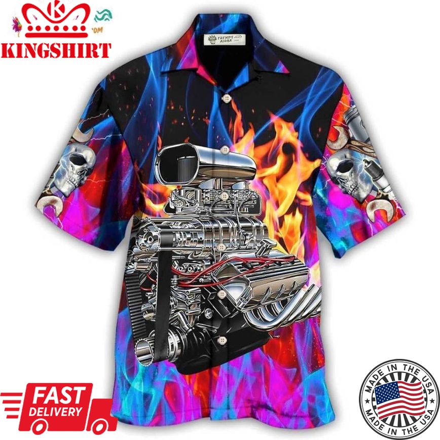 Hot Rod Fire Love Life Hawaiian Shirt