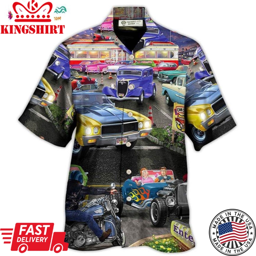 Hot Rod Lover Cool Art Style Hawaiian Shirt