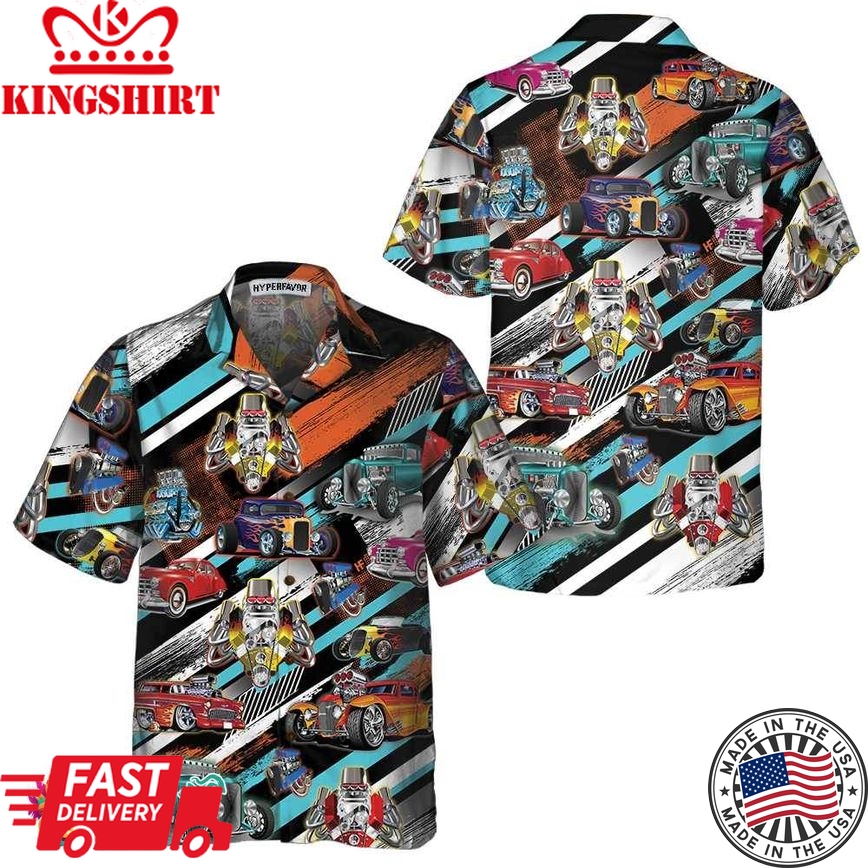 Hot Rod Show Hawaiian Shirt, Cool Hot Rod Shirt For Men