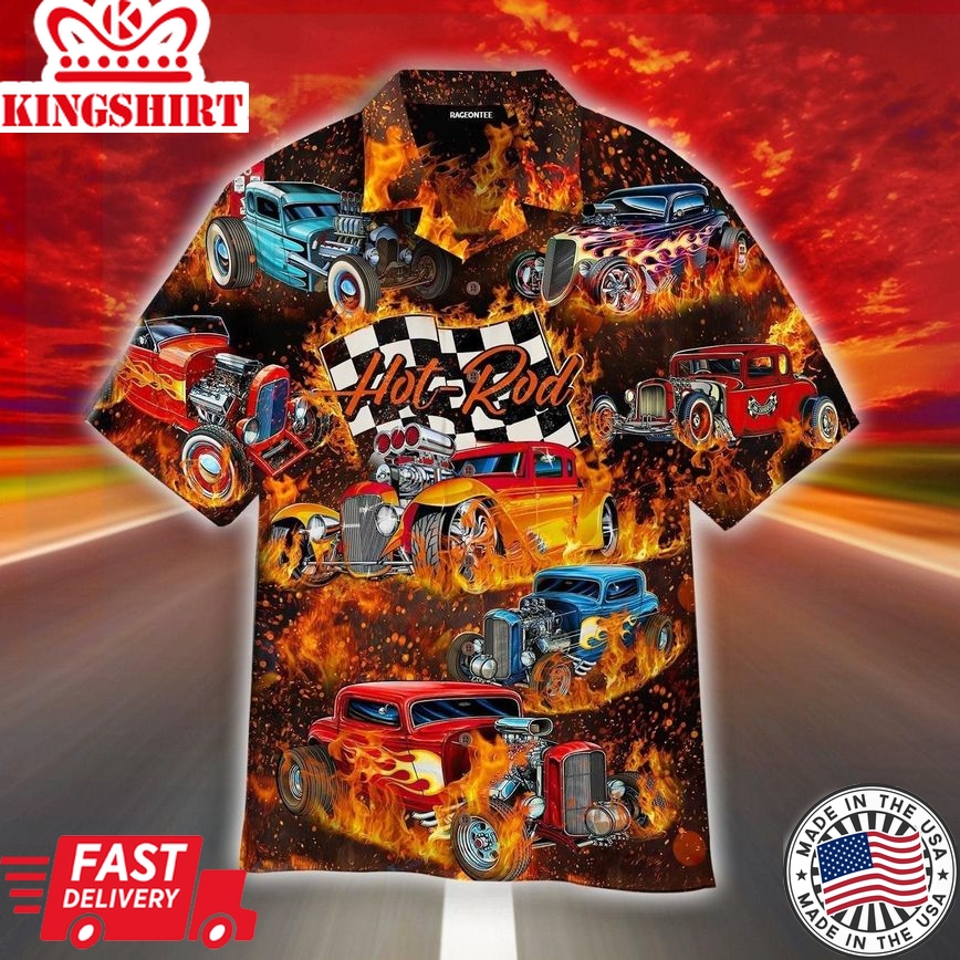 Hot Rod Trendy Hawaiian Shirt For