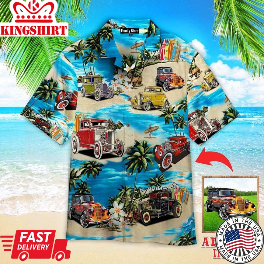 Hot Rod Tropical Custom Hawaiian Shirt