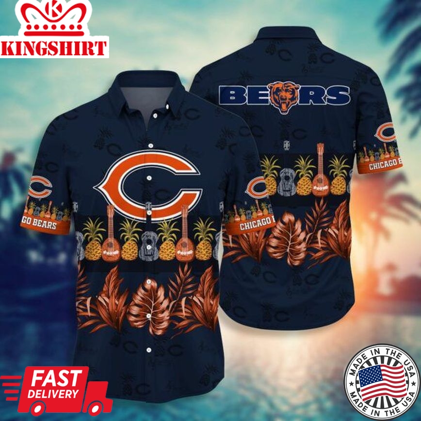 Hot Trending: NFL Chicago Bears Hawaiian Shirt, Short Style, Summer Collection, Trending Hawaiian Shirts