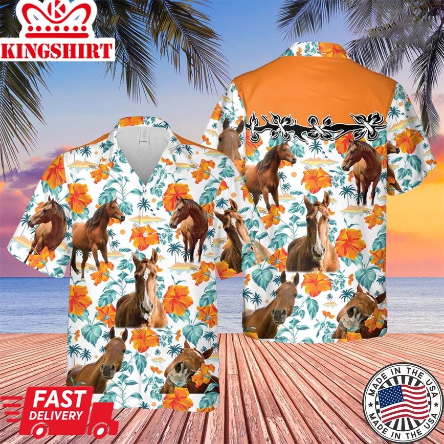 House Hibiscus Floral 3D Trendy Hawaiian Shirt