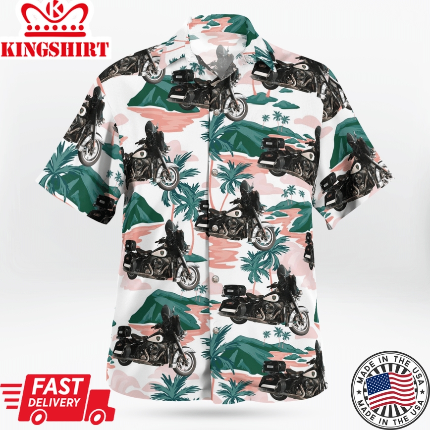 Houston Police Department Motorcycle Hawaiian Shirt