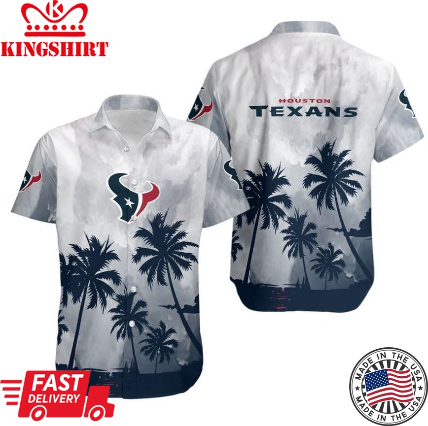 Houston Texans Coconut Trees NFL Gift For Fan Hawaiian Graphic Print Shirt