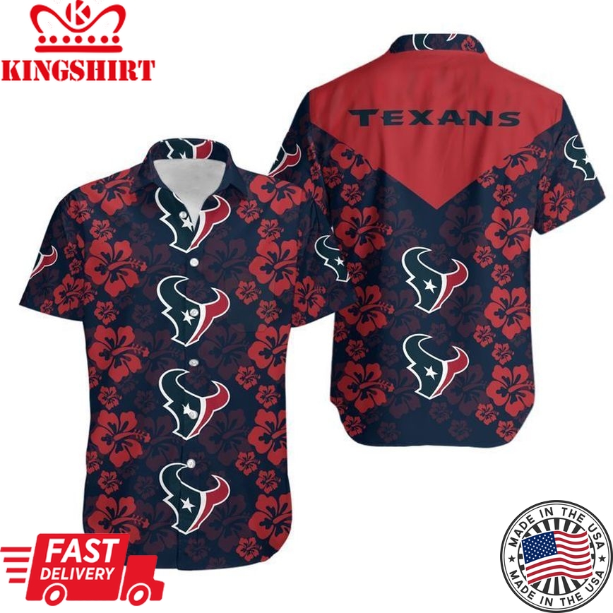 Houston Texans Flowers Hawaii Shirt And Shorts Summer Collection H97