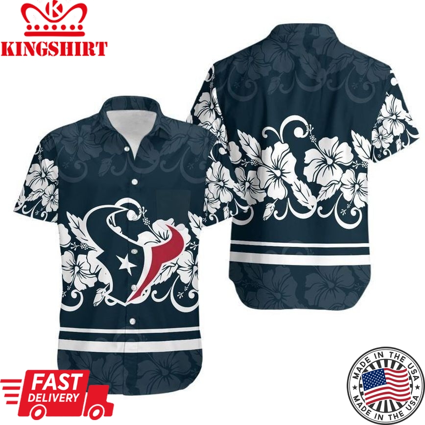 Houston Texans Hibiscus Flowers Hawaii Shirt And Shorts Summer Collect