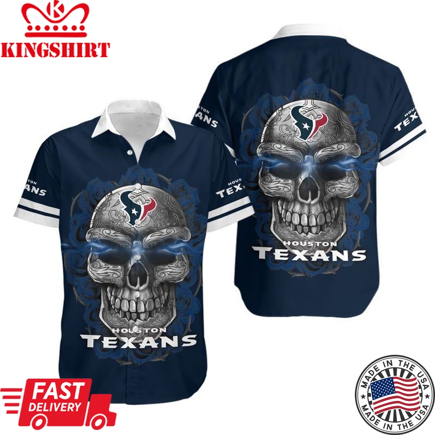 Houston Texans Sugar Skull NFL Gift For Fan Hawaiian Graphic Print Sho