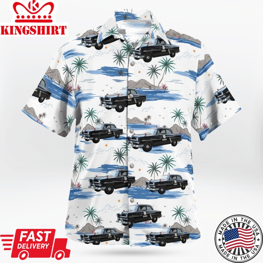 Houston, Texas, Houston Police Department 1952 Ford Customline Patrol Car Hawaiian Shirt