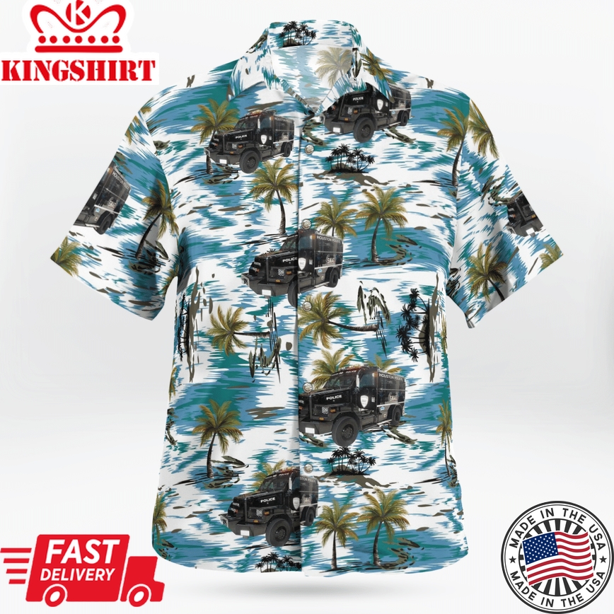 Houston, Texas, Houston Police Department New Bear Swat Vehicle Hawaiian Shirt