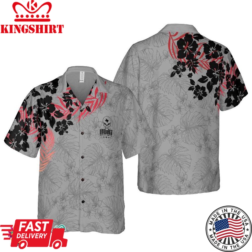 Houston United Rugby Team Gray Hawaiian Shirt