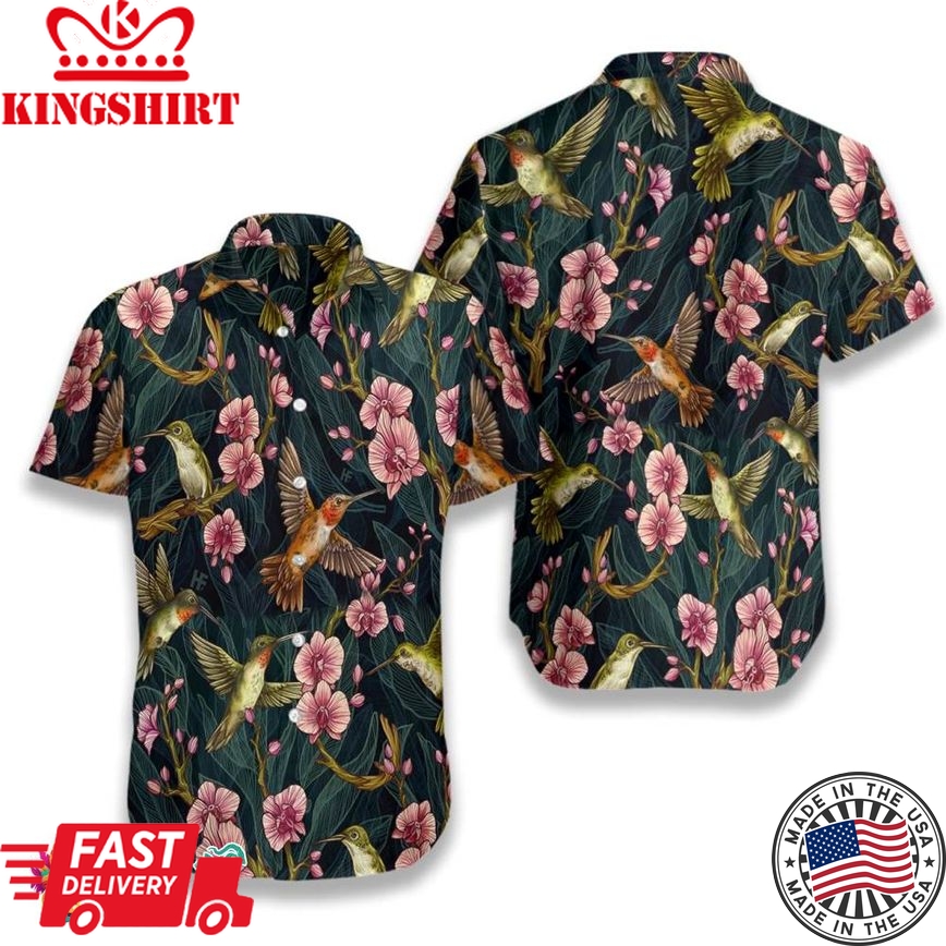 Hummingbird Aloha Shirt - Perfect For Your Next Island Getaway