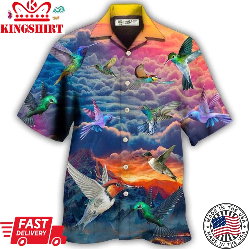 Hummingbird Amazing In The Dream Sky Hawaiian Shirt