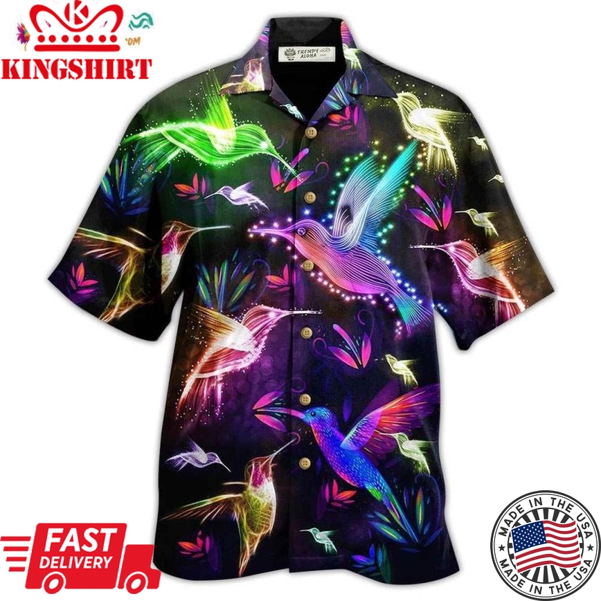 Hummingbird Fly All Night Hawaiian Shirt