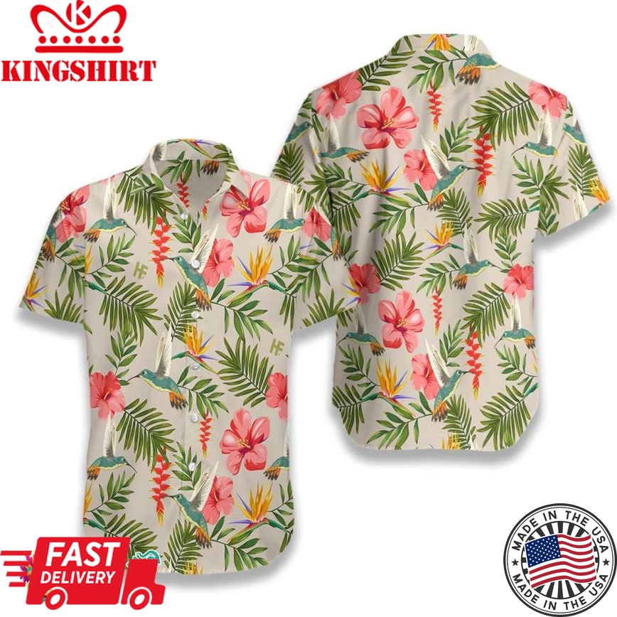 Hummingbird Print Hawaiian Shirt - A Colorful And Fun Addition To Your Summer Collection