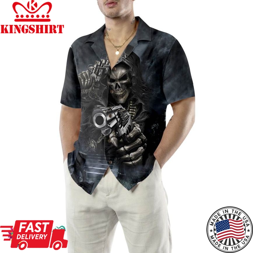 Hunter Skull Shirt For Men Hawaiian Shirt