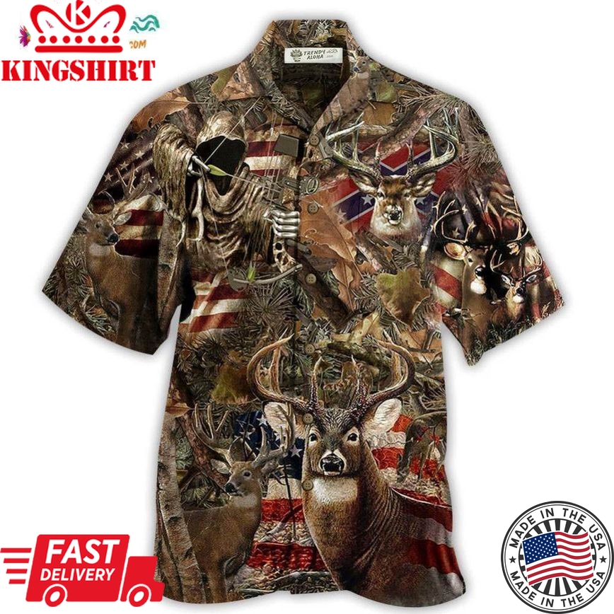 Hunting Deer America Wild Hawaiian Shirt