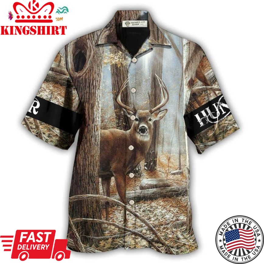 Hunting Deer Hunting Forest Cool Hawaiian Shirt