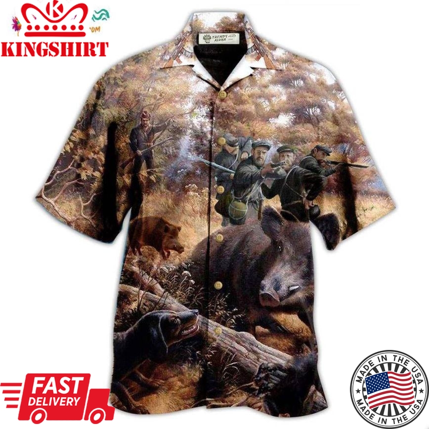 Hunting Fantasy Boar Vintage Hawaiian Shirt