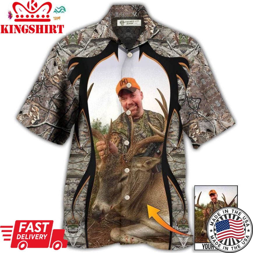 Hunting Lover Cool Pattern Custom Photo Hawaiian Shirt