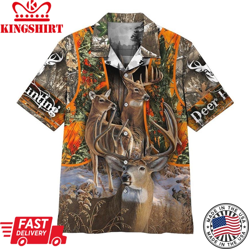 Hunting Shirt Deer Hunting Forest Hawaiian Shirt