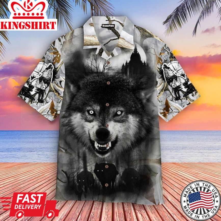 Hunting Wolf Trendy Hawaiian Shirt For