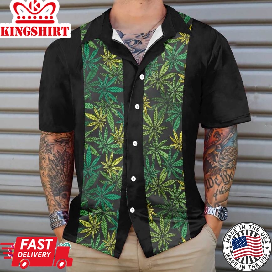 I Bet My Soul Smells Like Weed Hawaiian Shirt, Skull Pattern Weed Leaf Shirt