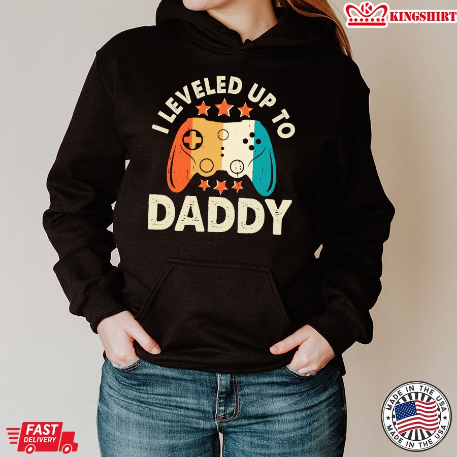 I Leveled Up To Daddy Vintage Father's Day Hoodie