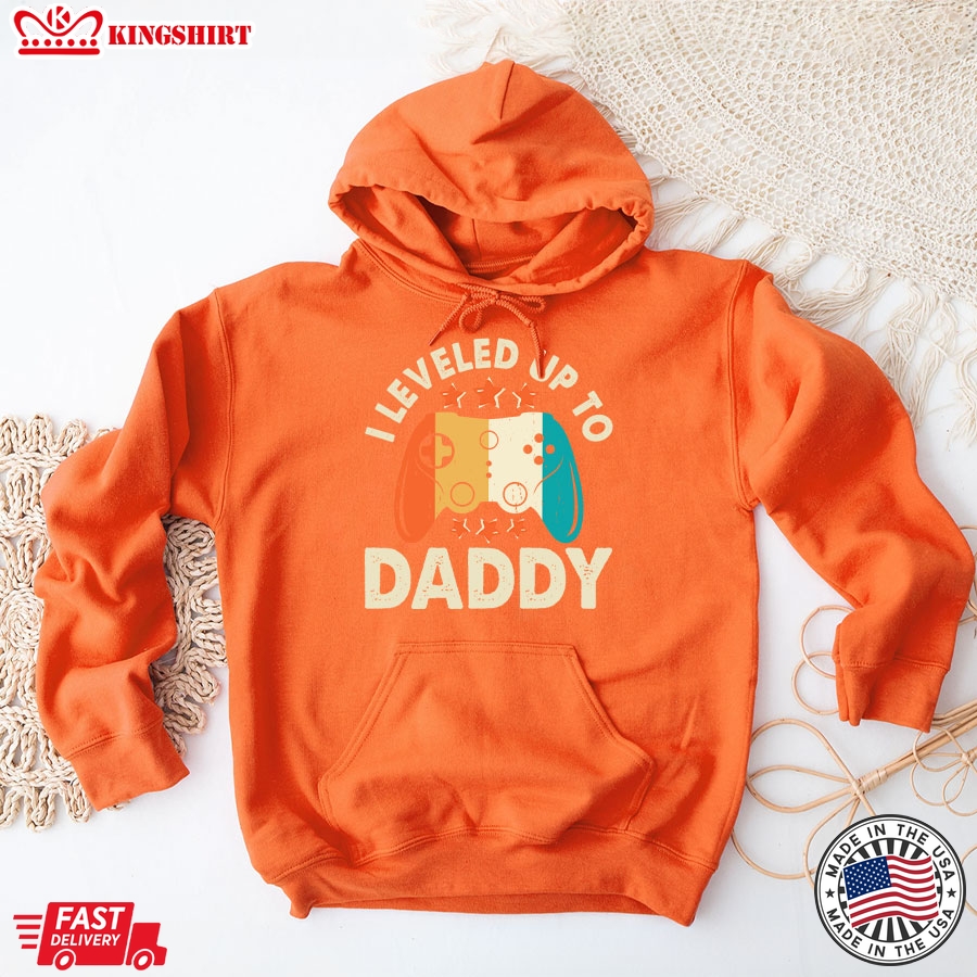 I Leveled Up To Daddy Vintage Father's Day Hoodie