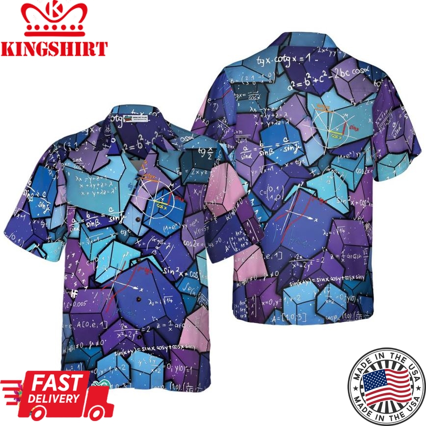 I Love Math Digital Pattern Hawaiian Shirt