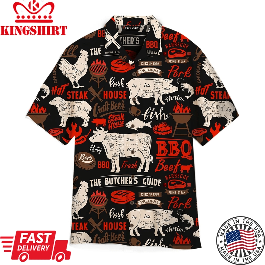 I Love The Smell Of Bbq In The Morning Barbeque Trendy Hawaiian Shirt