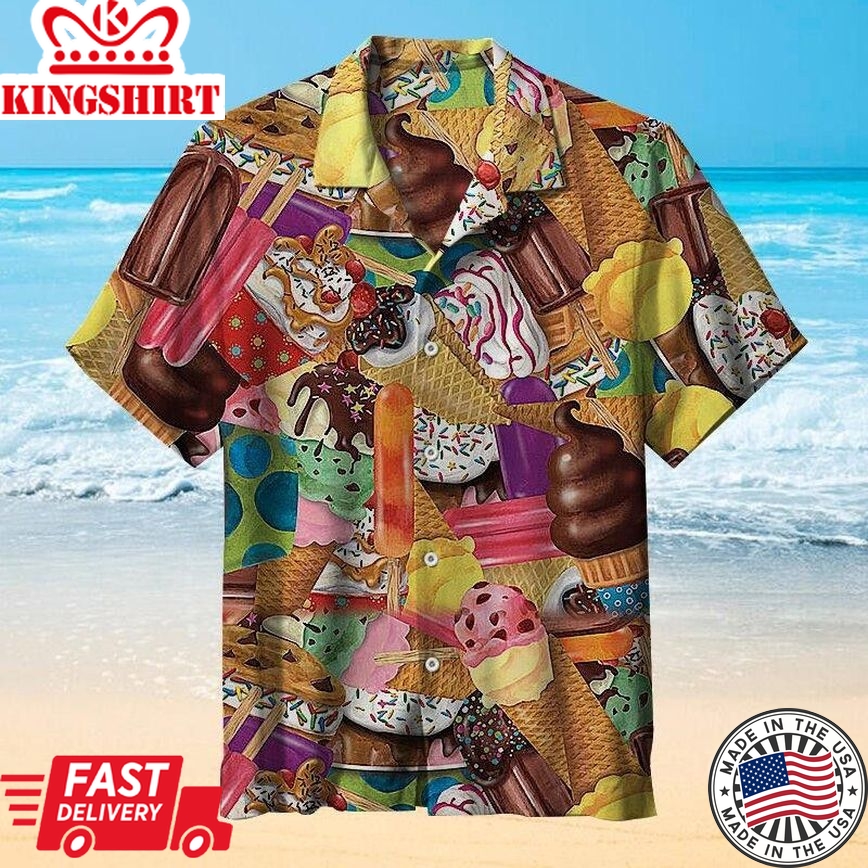 Ice Cream Sweets Lovers Trendy Hawaiian Shirt