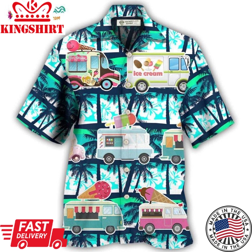 Ice Cream Truck Hot Summer Hawaiian Shirt