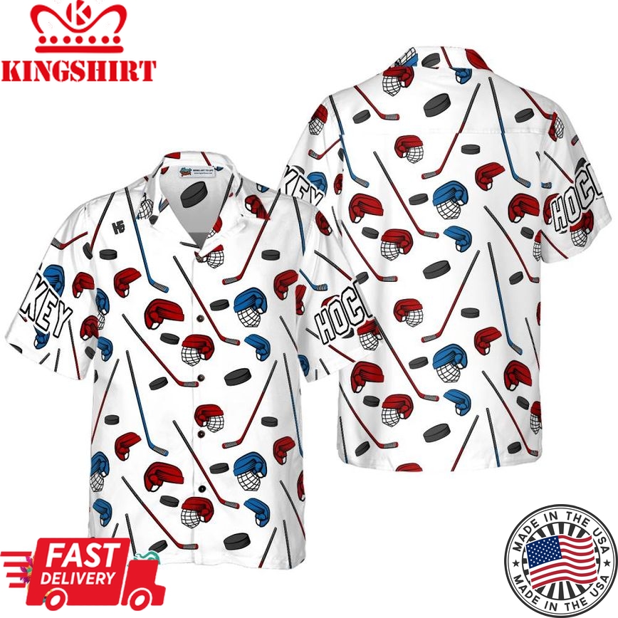 Ice Hockey Hawaiian Shirt