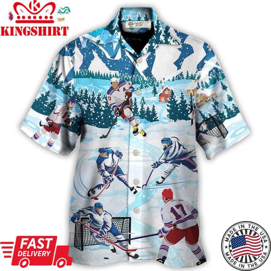 Ice Hockey Lover Cool Sport Hawaiian Shirt