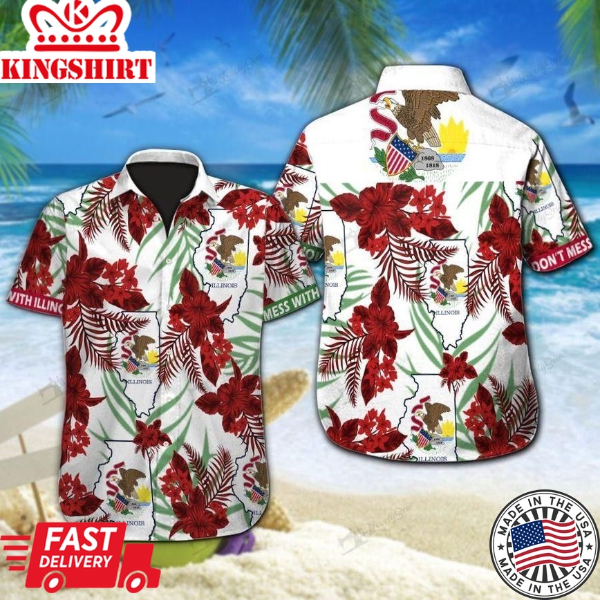 Illinois Trendy Hawaiian Shirt