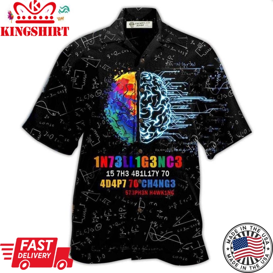 Intelligence Funny Black Style Hawaiian Shirt