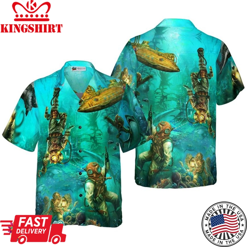 Into The Sea Scuba Diving Hawaiian Shirt