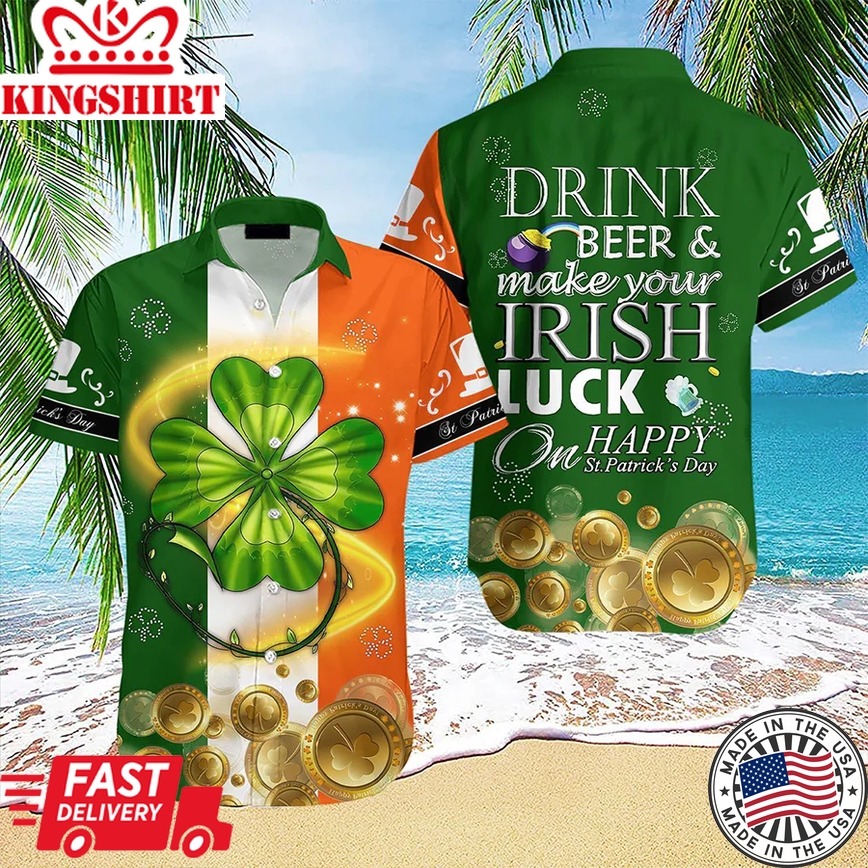 Ireland Flag St PatrickS Day Trendy Hawaiian Shirt For Men & Women