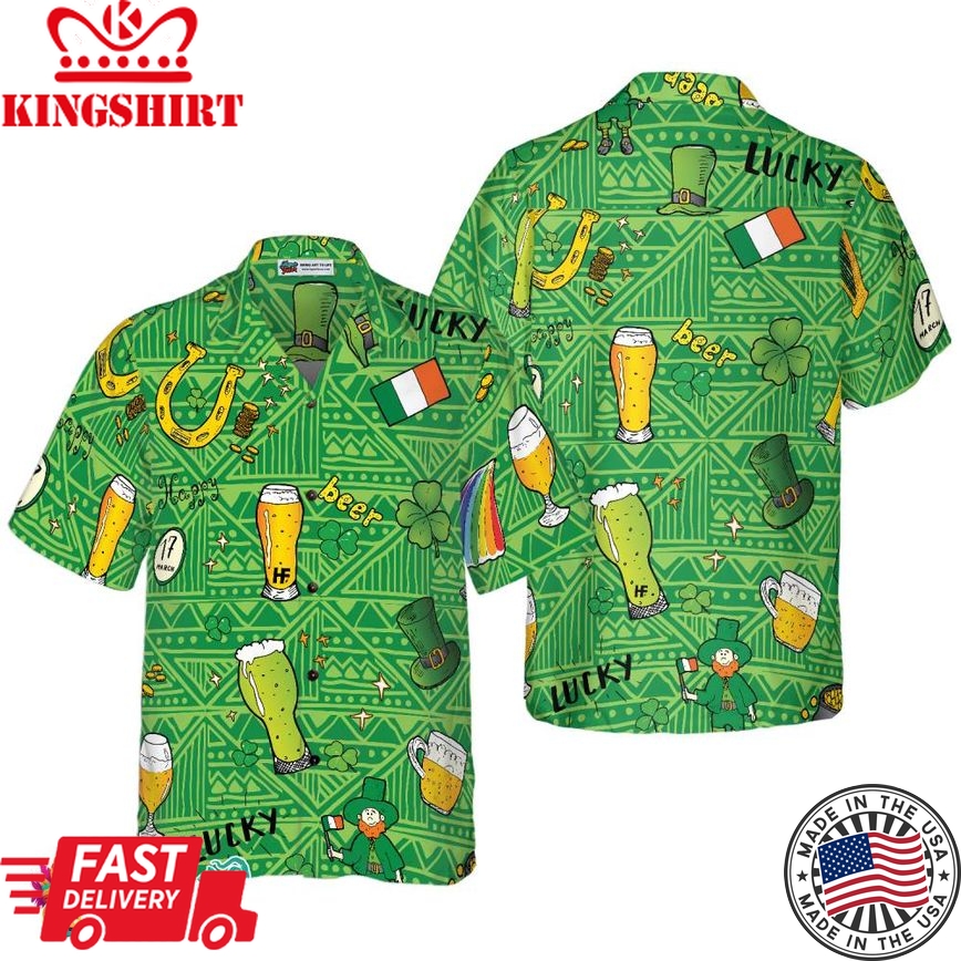 Ireland Pattern Happy Saint Patrick's Day Hawaiian Shirt