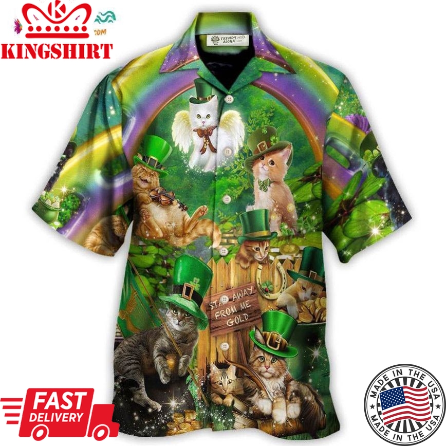 Irish Cat Happy St Patrick'S Day Hawaiian Shirt