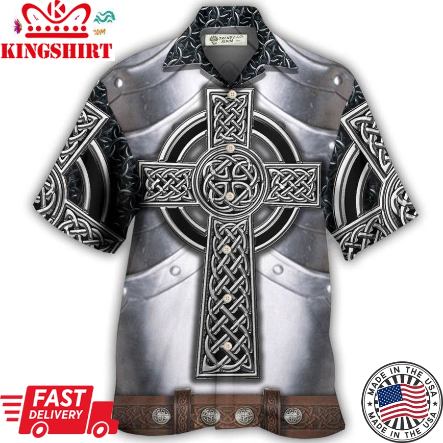 Irish Celtic Armor Metal Irish Hawaiian Shirt