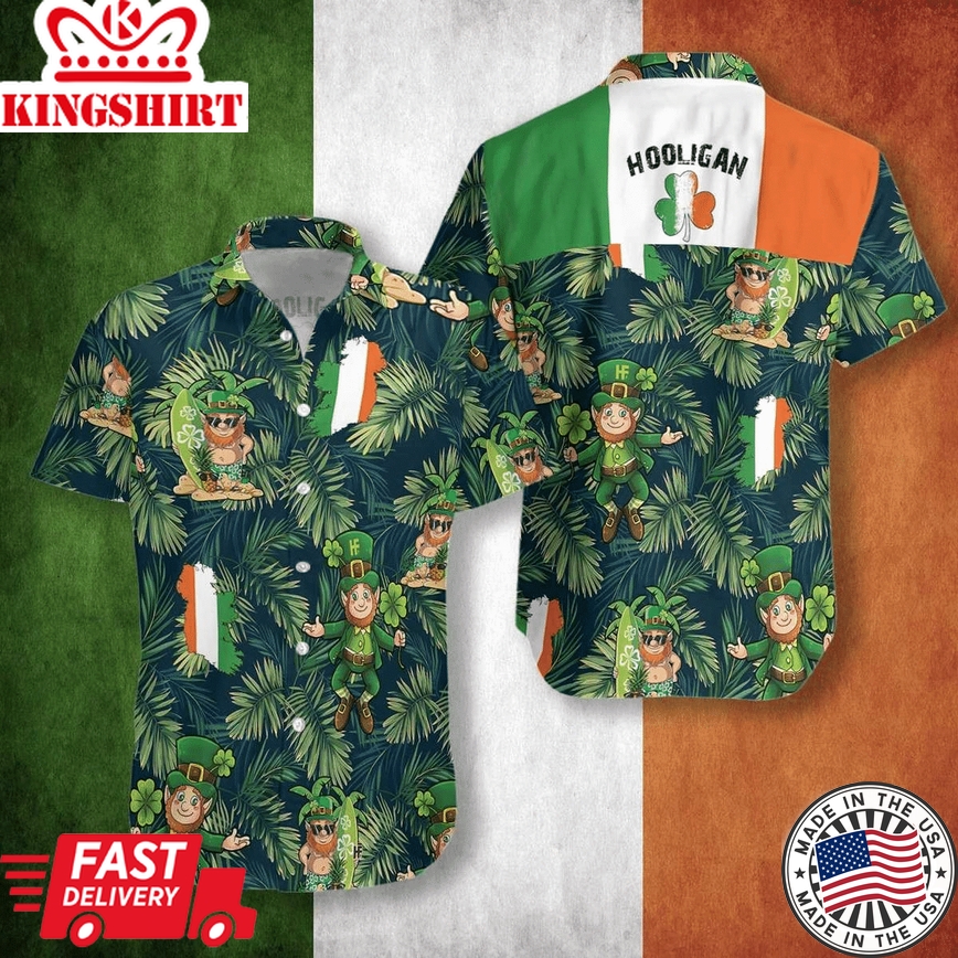 Irish Hooligan Saint Paddy's Day Hawaiian Shirt