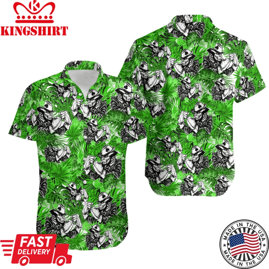 Irish Leprechaun Short Sleeve Hawaiian Shirt