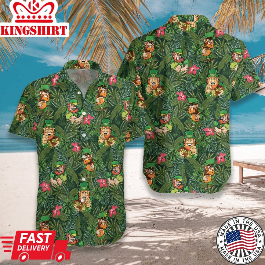 Irish Leprechaun Tropical Hawaiian Shirts Aloha Hawaii Shirt Aloha Shirt For Summer