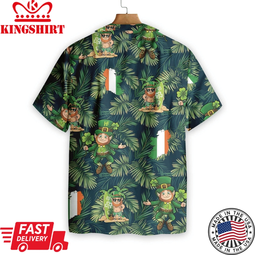 Irish People Proud Leprechaun Tropical Short Sleeve Hawaiian Shirts