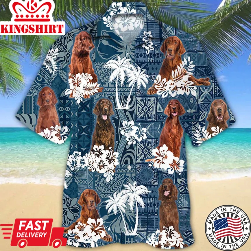 Irish Setter Trendy Hawaiian Shirt