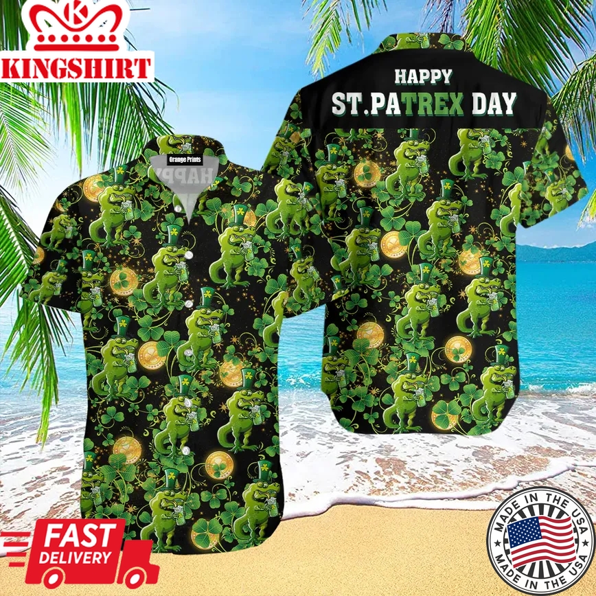 Irish St Patrick's Day Funny Patrex Day Trendy Hawaiian Shirt For