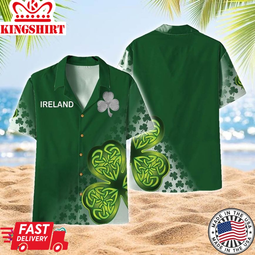 Irish St Patricks Day Aloha Hawaiian Aloha Beach Shirt